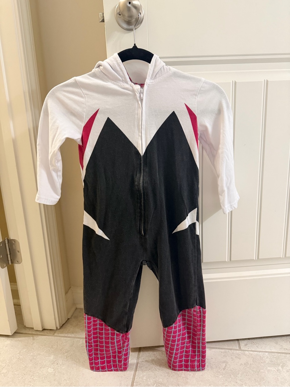 Marvel Spider-Gwen Ghost-Spider Cosplay Hooded Coverall Jumpsuit Toddler Girls